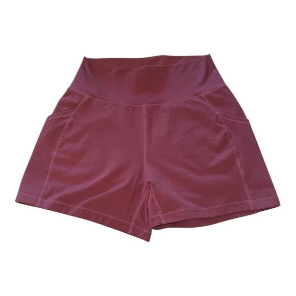 Alphalete womens small Surface Pocket Shorts Violet high waisted activewear - Picture 8 of 8